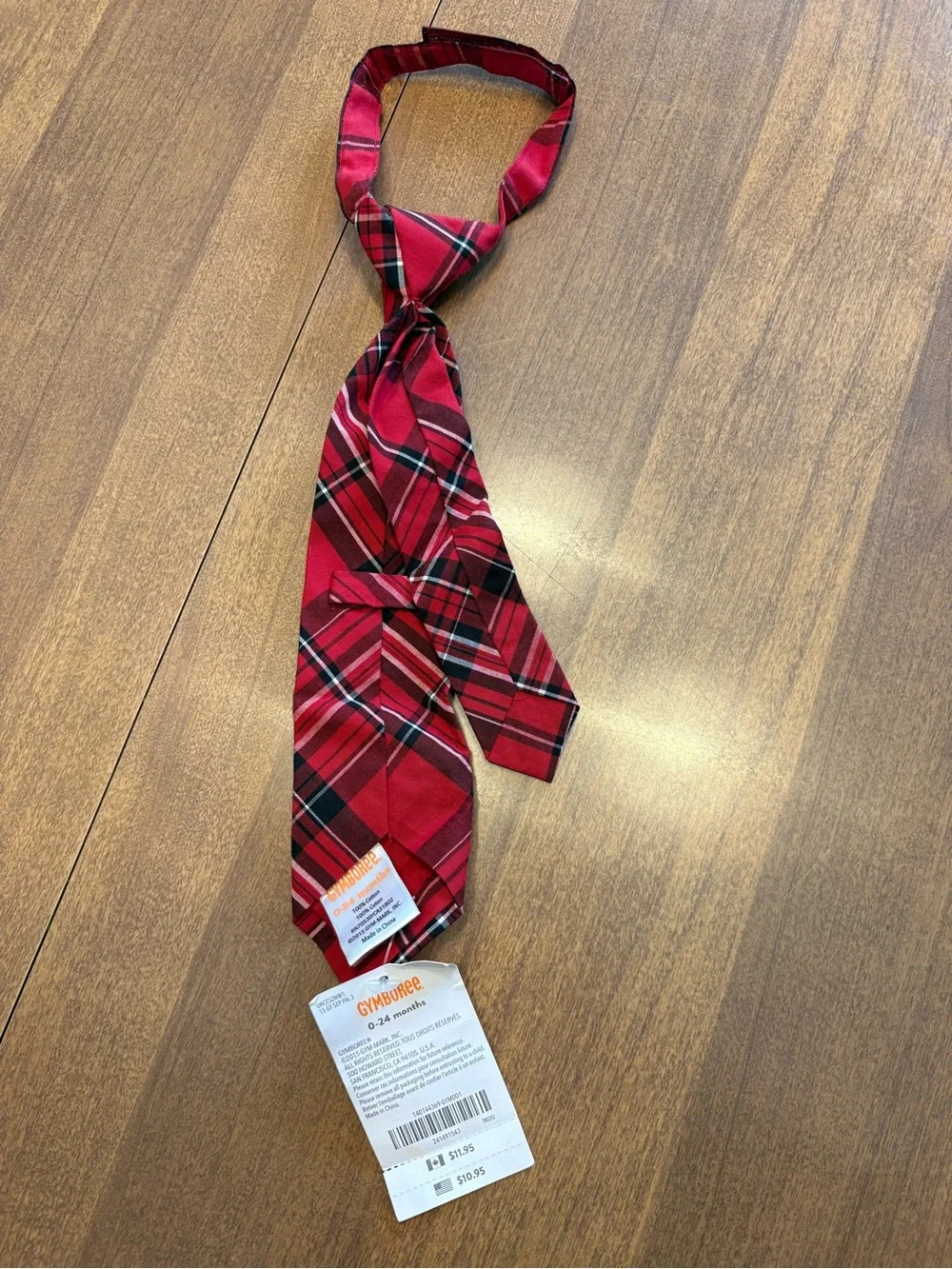 Gymboree Red Plaid Kids Tie